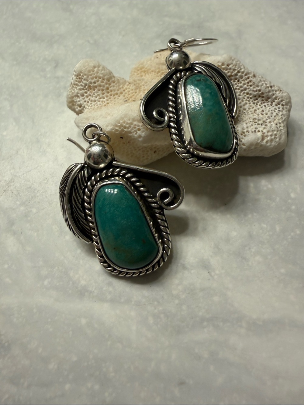 Hespera & Jesus Vega Turquoise Dangle Earrings